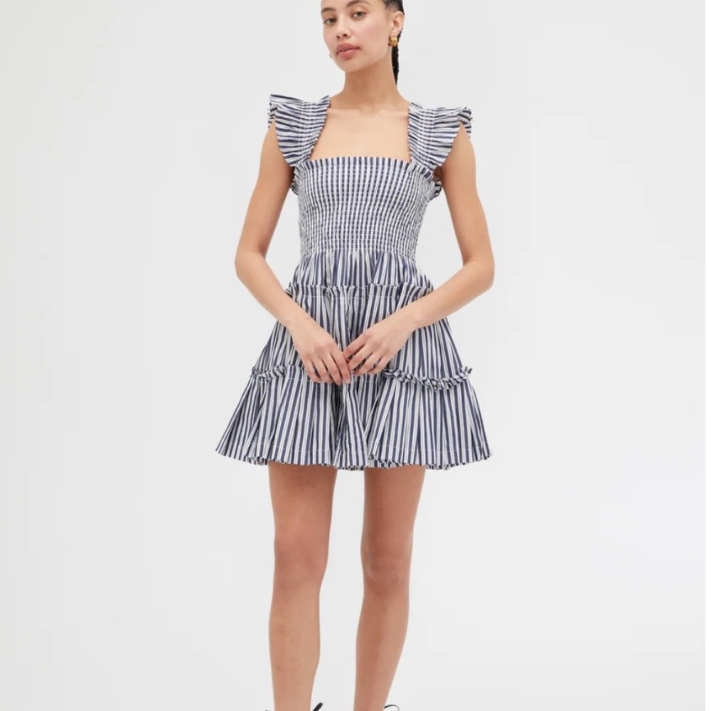 Hill House Home The Nap Dress Blue and White Striped Mini Dress
